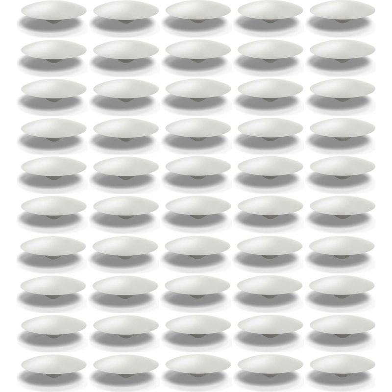 50 Kunststoff-abdeckstopfen, 4,20 Mm Innendurchmesser, 17 Mm Außendurchmesser – Schutz Für Möbel Und Trennwände – Weiße Schraubkappe