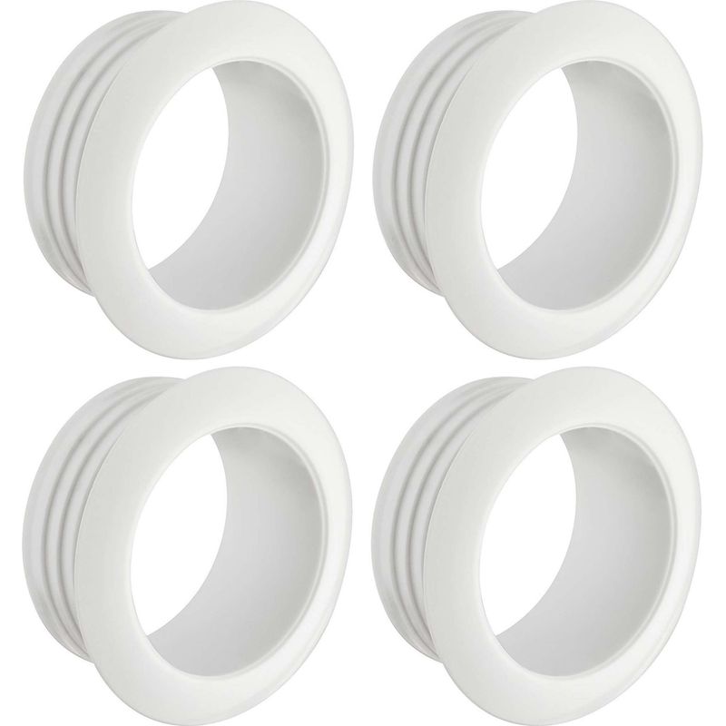 4 Runde Rosetten, 16 Mm Dick, Für Espagnolette- Oder Aufputz-druckschlösser, Mini-sicherheitsrosetten Aus Kunststoff Für Möbel, Türen, Schubladen Und Schränke, Weiß