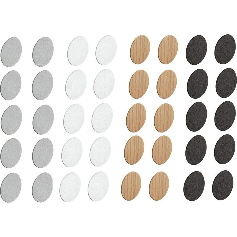 Selbstklebende Schraubenabdeckungen, Weiß, 14 Mm – 10er-pack – Für Glatte Oberflächen Und Holz – 0,5 Mm Dick, Universalkappe
