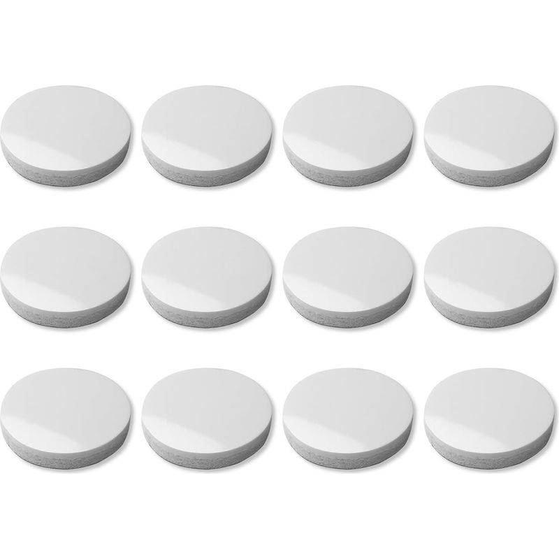 Set Mit 12 Selbstklebenden, Rutschfesten Silikonpads (ø 18 Mm) – Antivibrationspads Für Möbel – Weißer Klebstoff Für Glatte Oberflächen