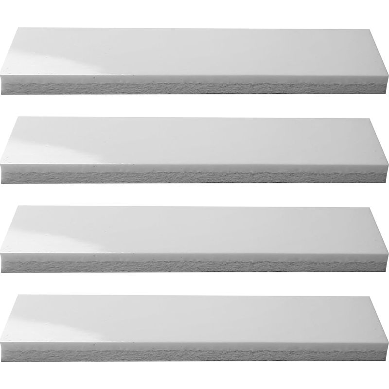 Set Mit 4 Selbstklebenden, Rutschfesten Silikonpads, 17 X 75 Mm – Antivibrationspads Für Elektronische Geräte – Weißer Kleber