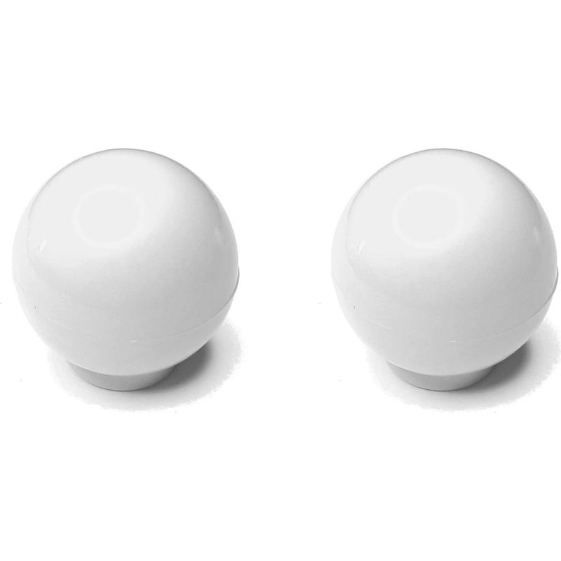 2x Kugelknöpfe Für Möbel, 30 Mm Durchmesser, Kunststoff, Für Schubladenreparaturen (diy), Weiß