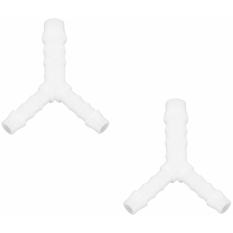 2x Y-förmige Schlauchverschraubung, 6 Mm + 8 Mm + 6 Mm Durchmesser, Reduzieradapter, Kraftstoffschlauch Für Rasenmäher, Traktor, Auto, Roller