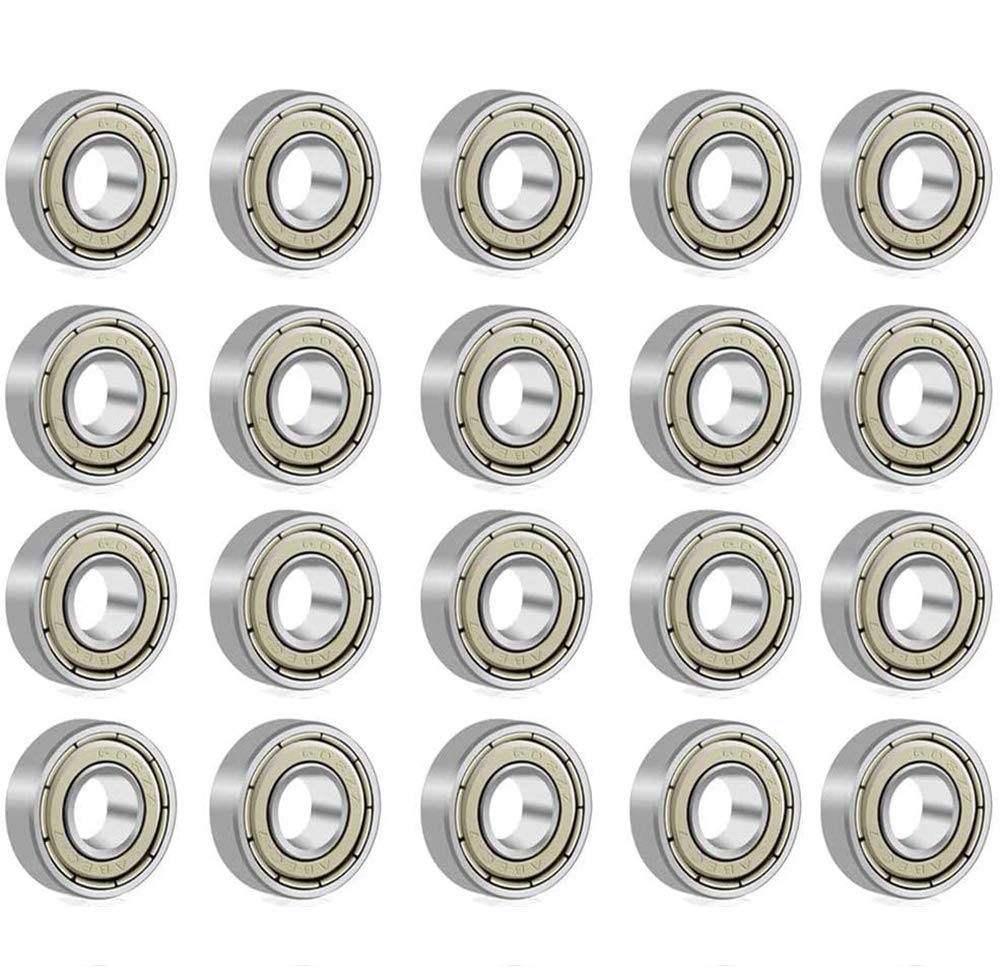 Litzee 608 Zz Kugellager Metall Doppelt Geschirmtes Skateboardlager Für Rollen, Skateboards, Longboards, Waveboards 8x22x7 Mm 20st