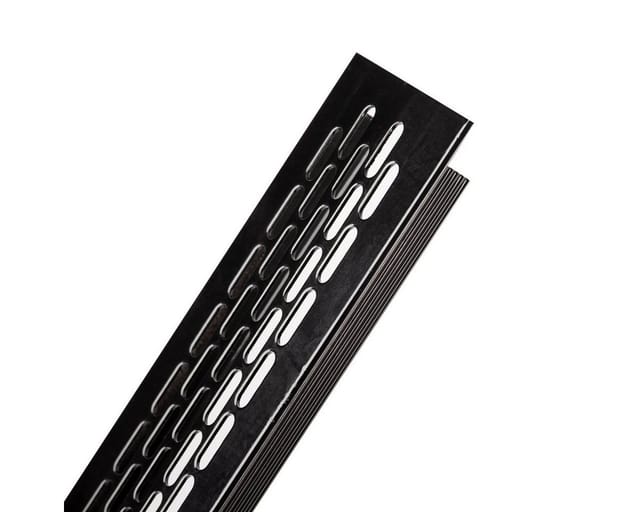 Ms Beschläge - Lüftungsblech Schwarz Stegblech Lüftungsgitter 60x480mm Belüftungsgitter Schwarz