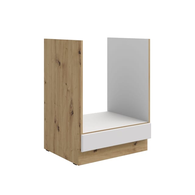 Küchen Preisbombe - Herd Unterschrank 60 cm Stilo Weiss Eiche Artisan Küchenzeile Küchenblock Küche