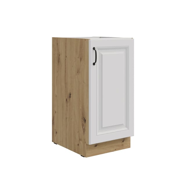 Unterschrank 40 cm Stilo Weiß + Eiche Artisan Küchenzeile Küchenblock Küche
