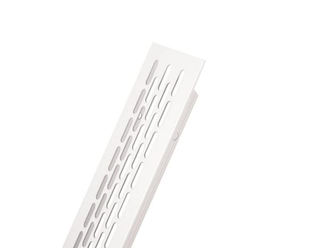 Ms Beschläge - Stegblech Weiß beschichtet Aluminium Lüftungsgitter 60x480mm Heizungsblech Türlüftung