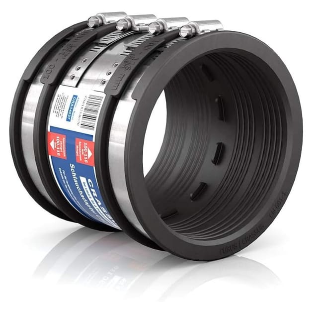 CRASSUS CRA14037 Schlauchadapter CSC 115 Typ 2B, EPDM/V2A, 100-115mm, 1 Stk