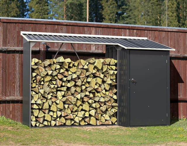 Kaminholzregal Mit Aufbewahrungsschrank Kaminholzregal - Duramax