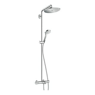 Hansgrohe Croma Select - Thermostat-Badewannenarmatur S 280 Showerpipe mit Zubehör, Chrom 26792000