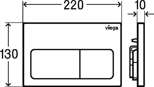 Viega - Visign for Life 5 WC-Betätigungsplatte für Prevista weiß Modell 8601.1 773731