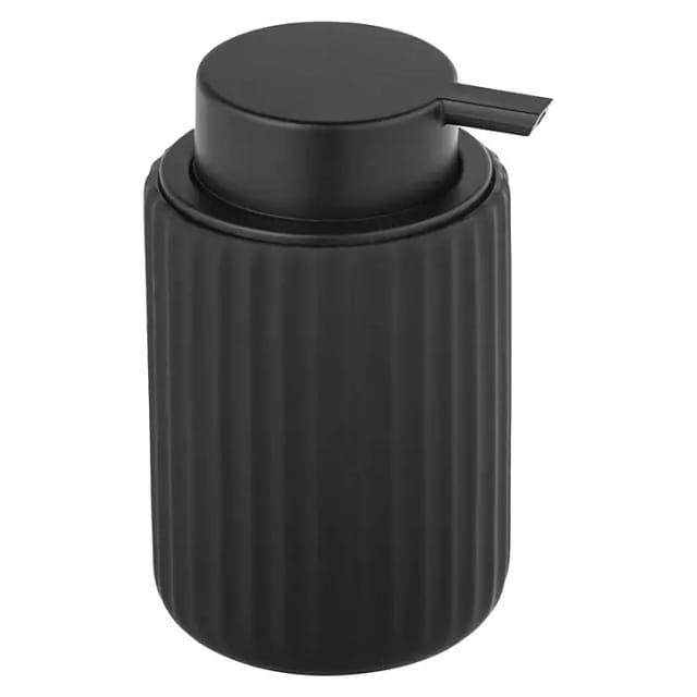 Seifenspender Belluno Schwarz Keramik, Pumpspender, Schwarz, Keramik schwarz, Kunststoff schwarz - schwarz - Wenko