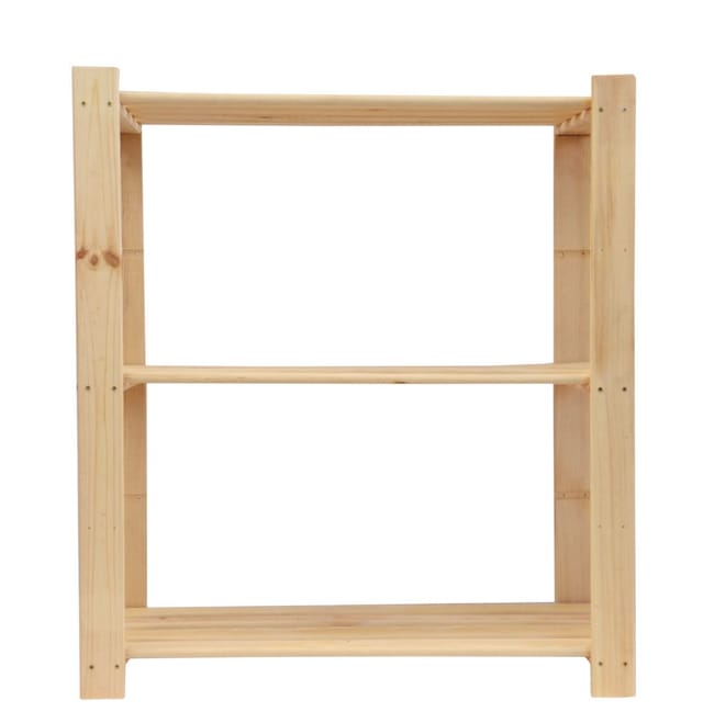 Weitere - Regal 90x80x40cm Fichte 3 Böden Bücherregal Wandregal Standregal Holzregal
