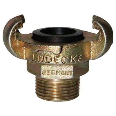 FP - Lüdecke Klauen-Gewindekupplung din 3489, Temperguss, ag 1/2, SW27