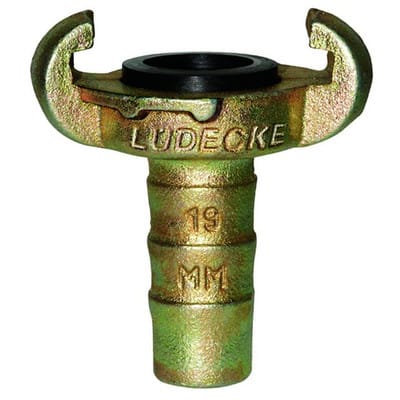 FP - Lüdecke Klauen-Schlauchkupplung din 3489, Temperguss, Tülle 10mm, 3/8