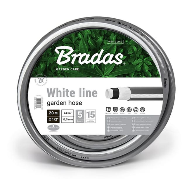 White Line Gartenschlauch 1/2 X 20m Verstärkt 5-Lagig