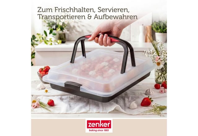 Blechkuchen-Container mit Haube 42 x 19 x 4 cm Küchenutensilien - Zenker