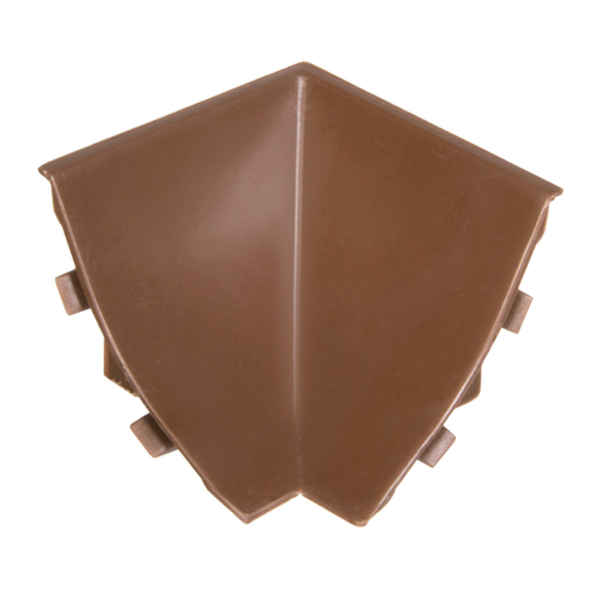 Holzbrink - Innenecke passend zu Abschlussleisten Nuss dunkel, Innenkante pvc Küchenabschlussleiste 23x23 mm