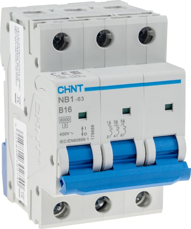 Chint 179686 NB1L Leitungsschutzschalter 3polig 16 A