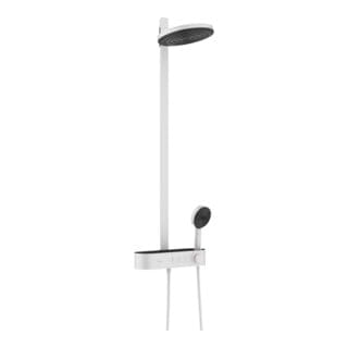 Hansgrohe Pulsify S - Duschset 260 mit Thermostat ShowerTablet Select 400, 2 Strahlen , Weiß matt 24240700