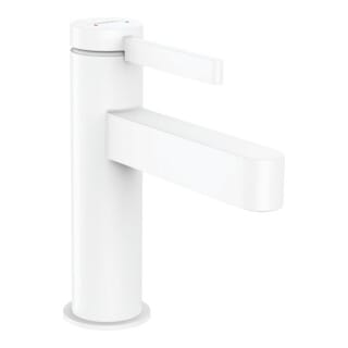 Finoris - Waschtisch Einhebelmischer 100, mit Ablaufgarnitur Push-Open, EcoSmart, weiß matt 76010700 - Hansgrohe