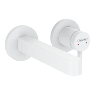 Finoris - Waschtisch Einhebelmischer-Unterputz, 2-Loch Installation, EcoSmart, weiß matt 76051700 - Hansgrohe