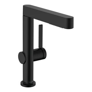 Finoris - Waschtisch Einhebelmischer 230, mit Ablaufgarnitur Push-Open und ausziehbarer Brause, EcoSmart, schwarz matt 76063670 - Hansgrohe
