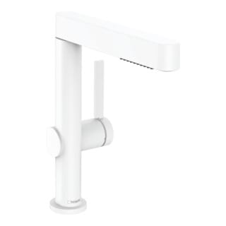 Finoris - Waschtisch Einhebelmischer 230, mit Ablaufgarnitur Push-Open und ausziehbarer Brause, EcoSmart, weiß matt 76063700 - Hansgrohe