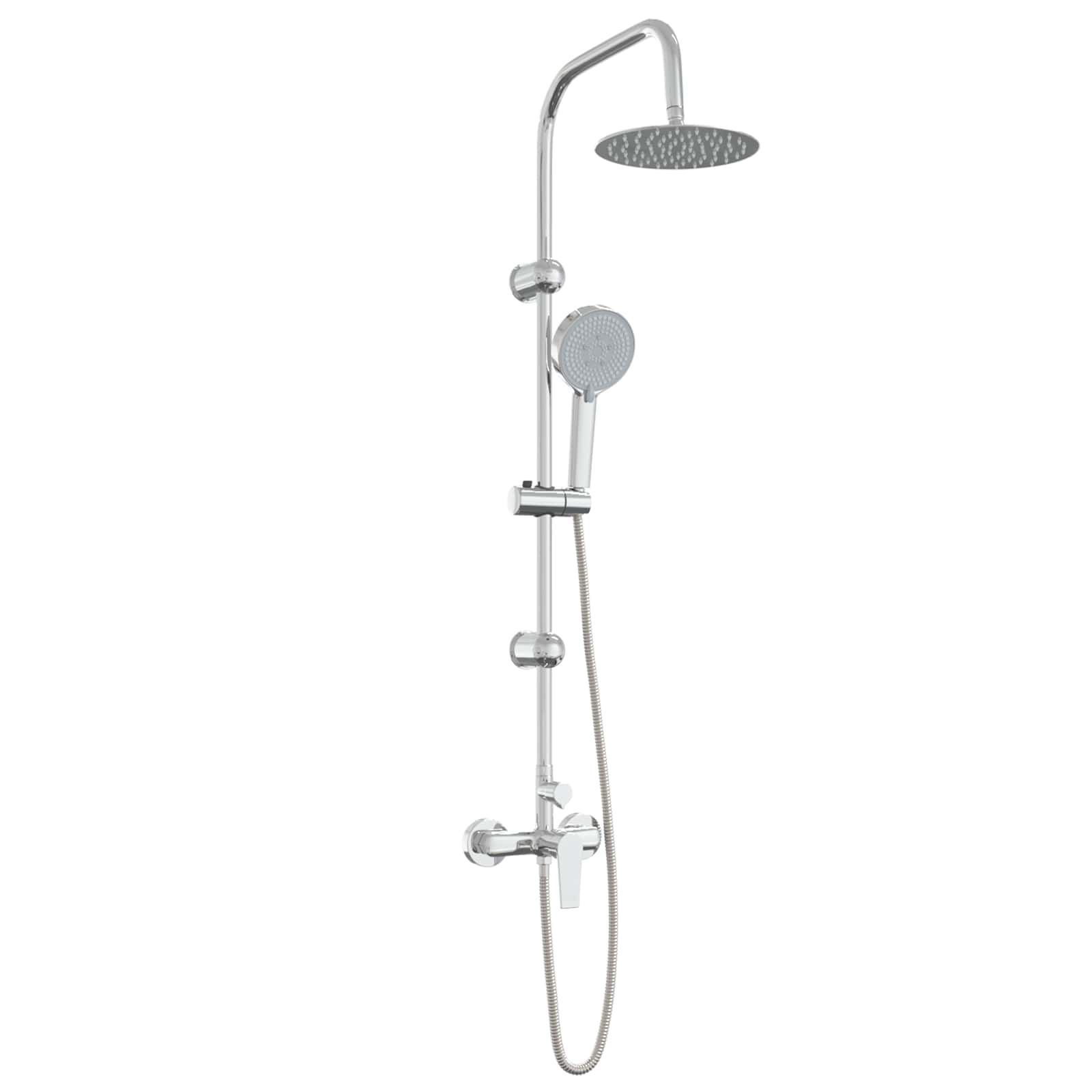 Duschsystem Chrom Edelstahl 21 X 48 X 112 Cm Vidaxl