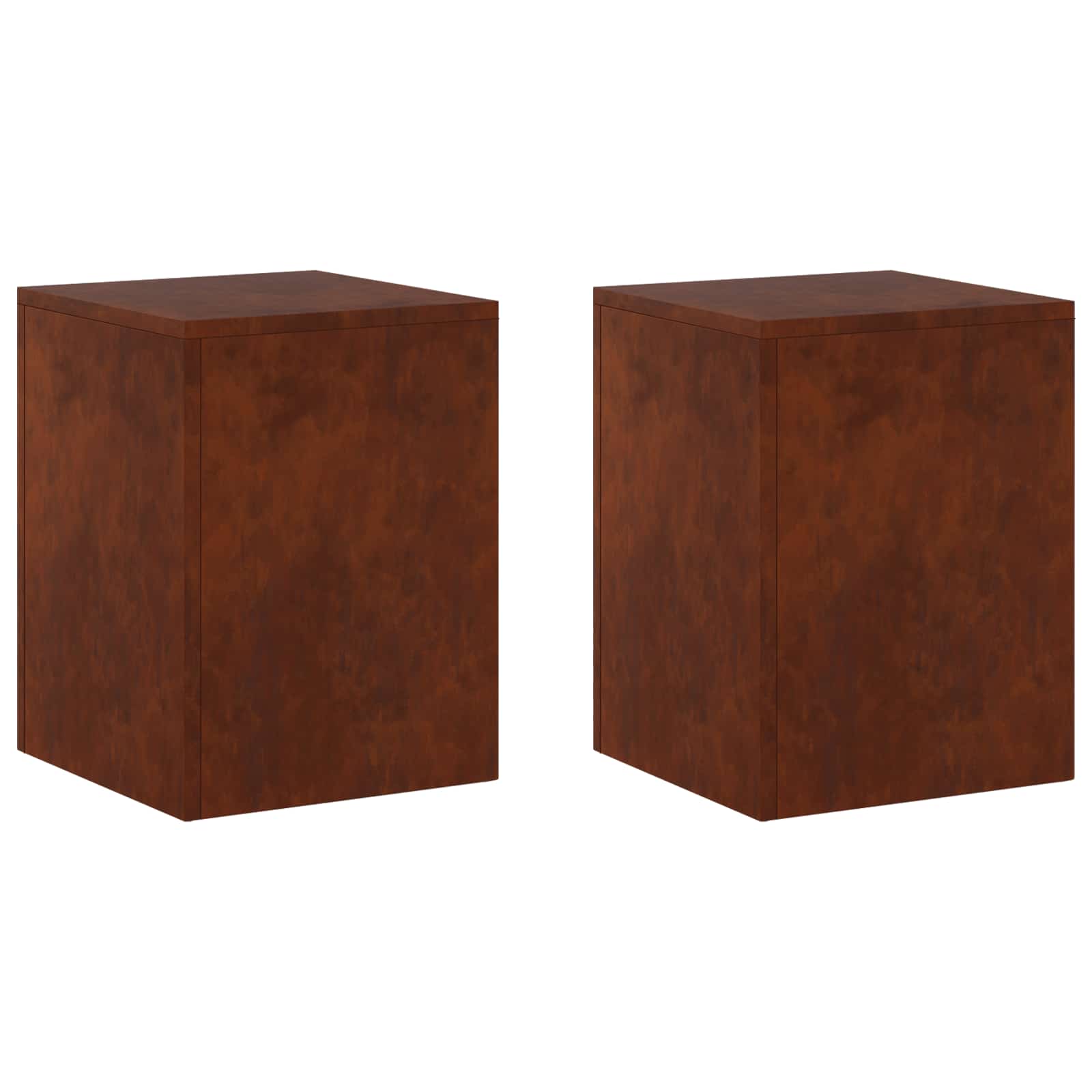 Pflanzenständer 2 Pcs Rostoptik 30 X 30 X 40 Cm Wetterfeststahl Vidaxl