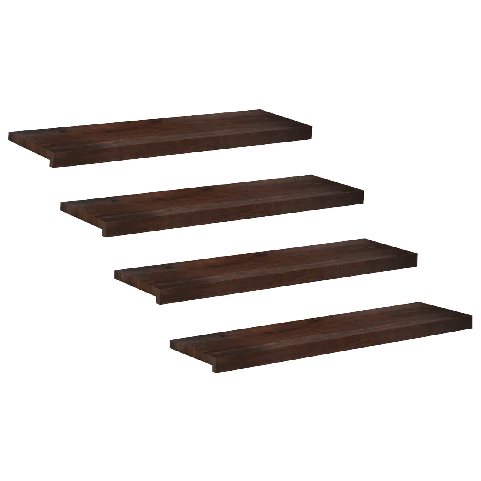 Treppenstufen 4 Stk. 90 X 30 X 2 Cm Dunkelbraun Vidaxl