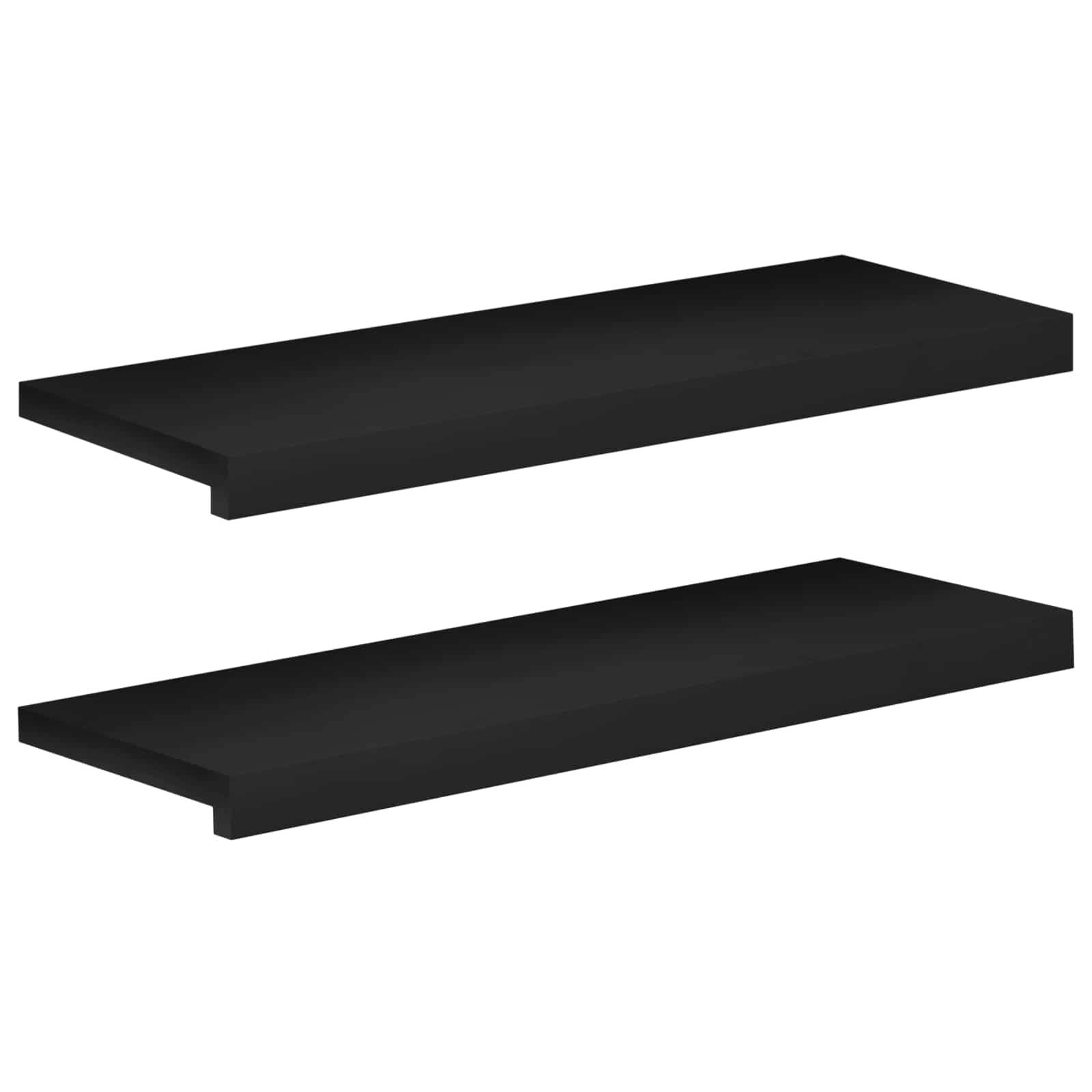 Treppenstufen 2 Stk. 80 X 25 X 2 Cm Schwarz Massivholz Buche Vidaxl