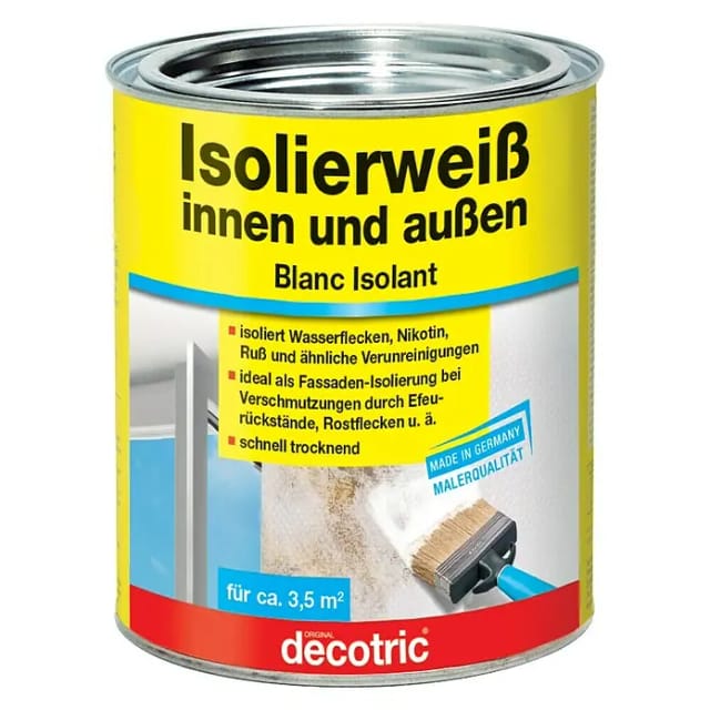 Isolierweiß 750 ml weiß Grundierungen - Decotric