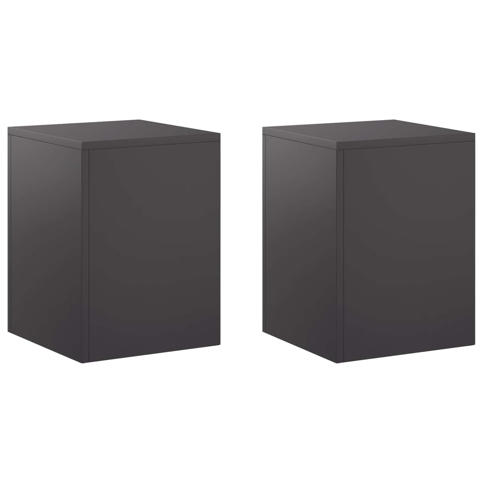 Pflanzenständer 2 Pcs Schwarz 30 X 30 X 40 Cm Stahl Vidaxl