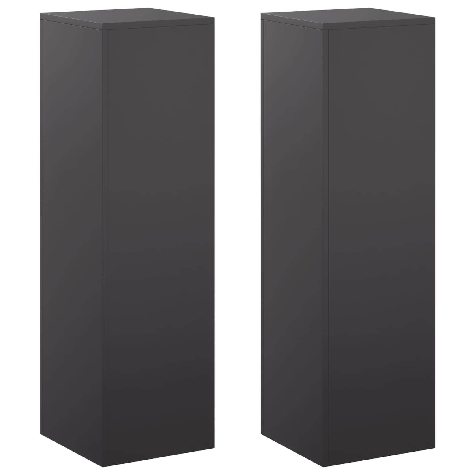 Pflanzenständer 2 Pcs Schwarz 30 X 30 X 100 Cm Stahl Vidaxl