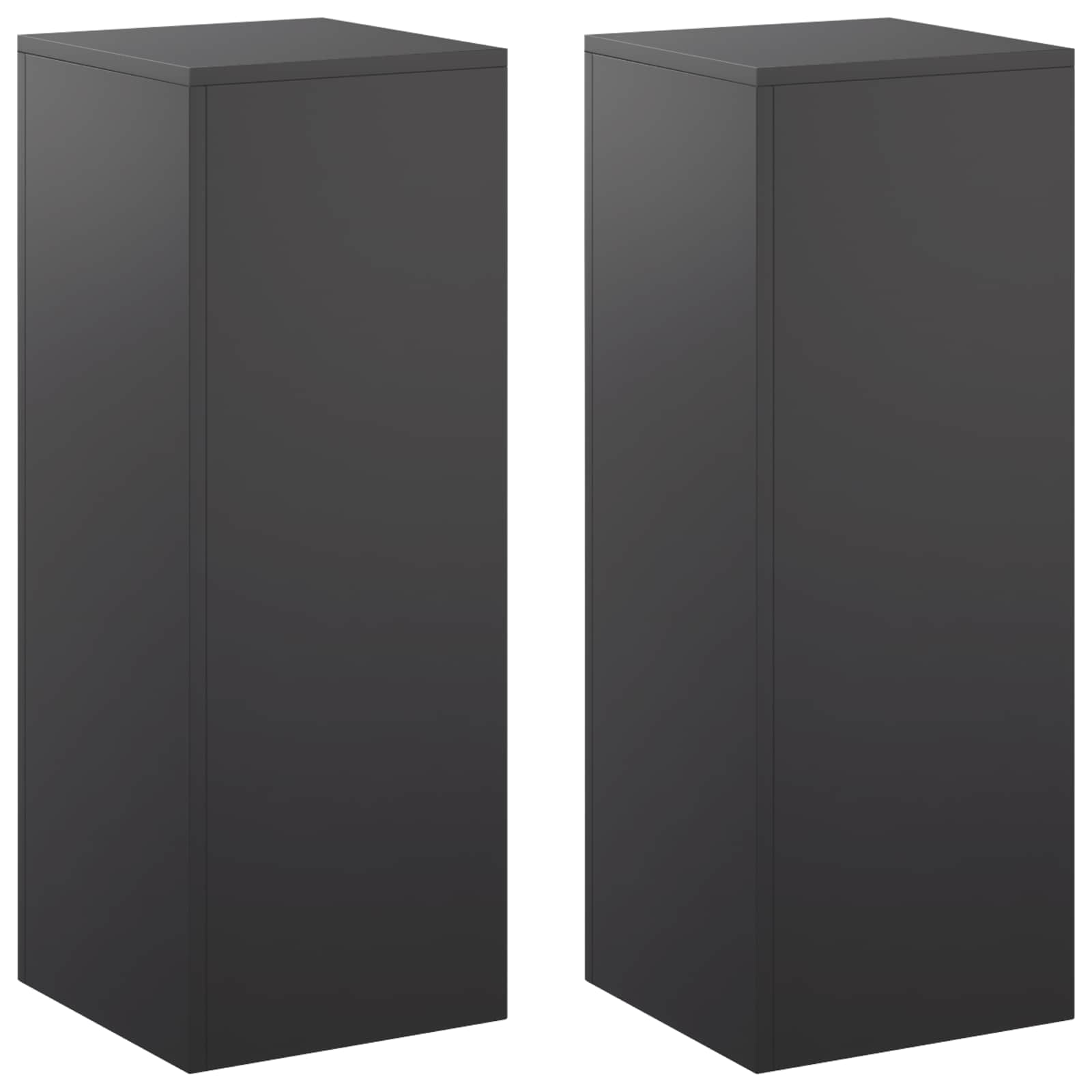 Pflanzenständer 2 Pcs Schwarz 30 X 30 X 80 Cm Stahl Vidaxl