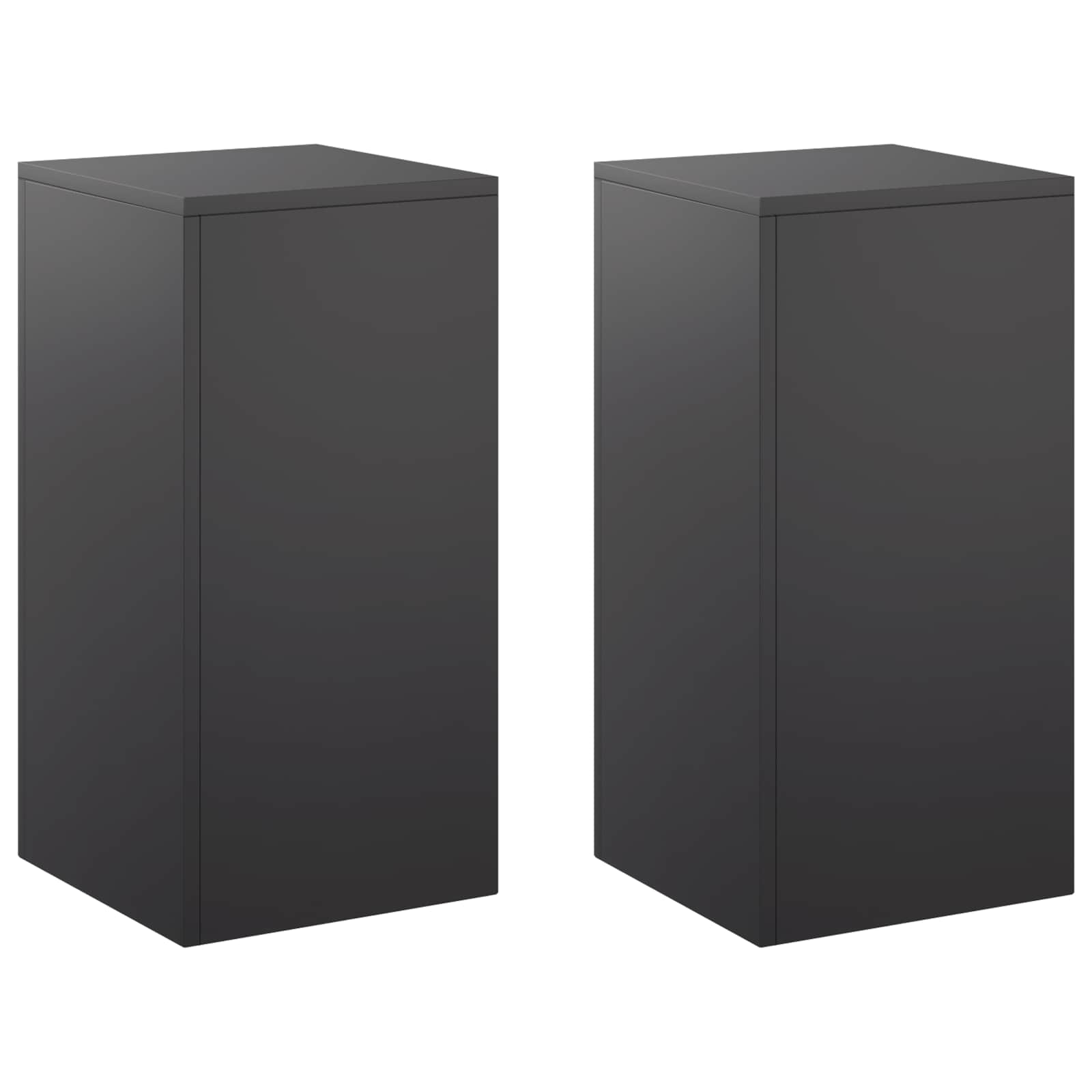 Pflanzenständer 2 Pcs Schwarz 30 X 30 X 60 Cm Stahl Vidaxl