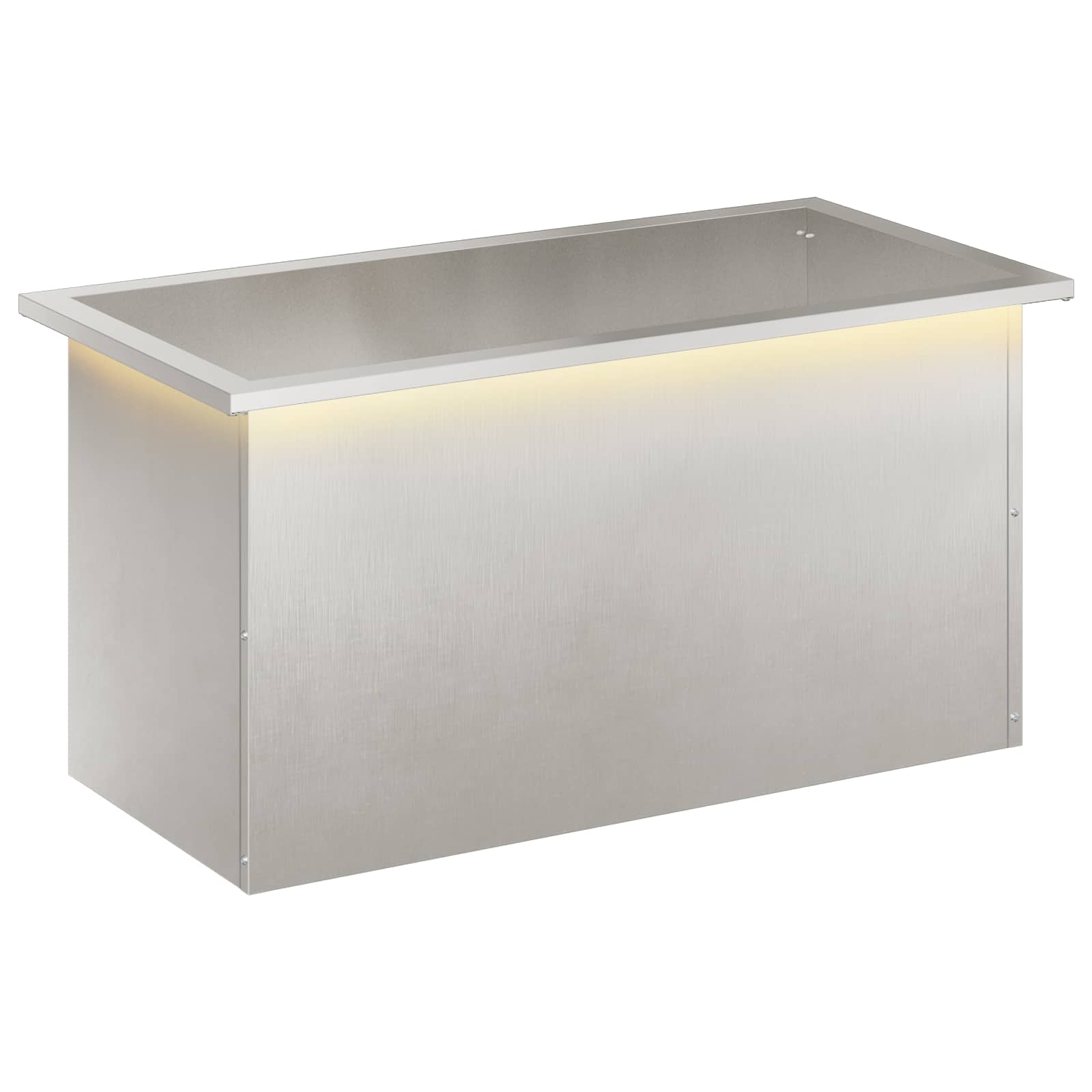 Garten-pflanzkübel Mit Led Silber 40 X 80 X 40 Cm Edelstahl Vidaxl