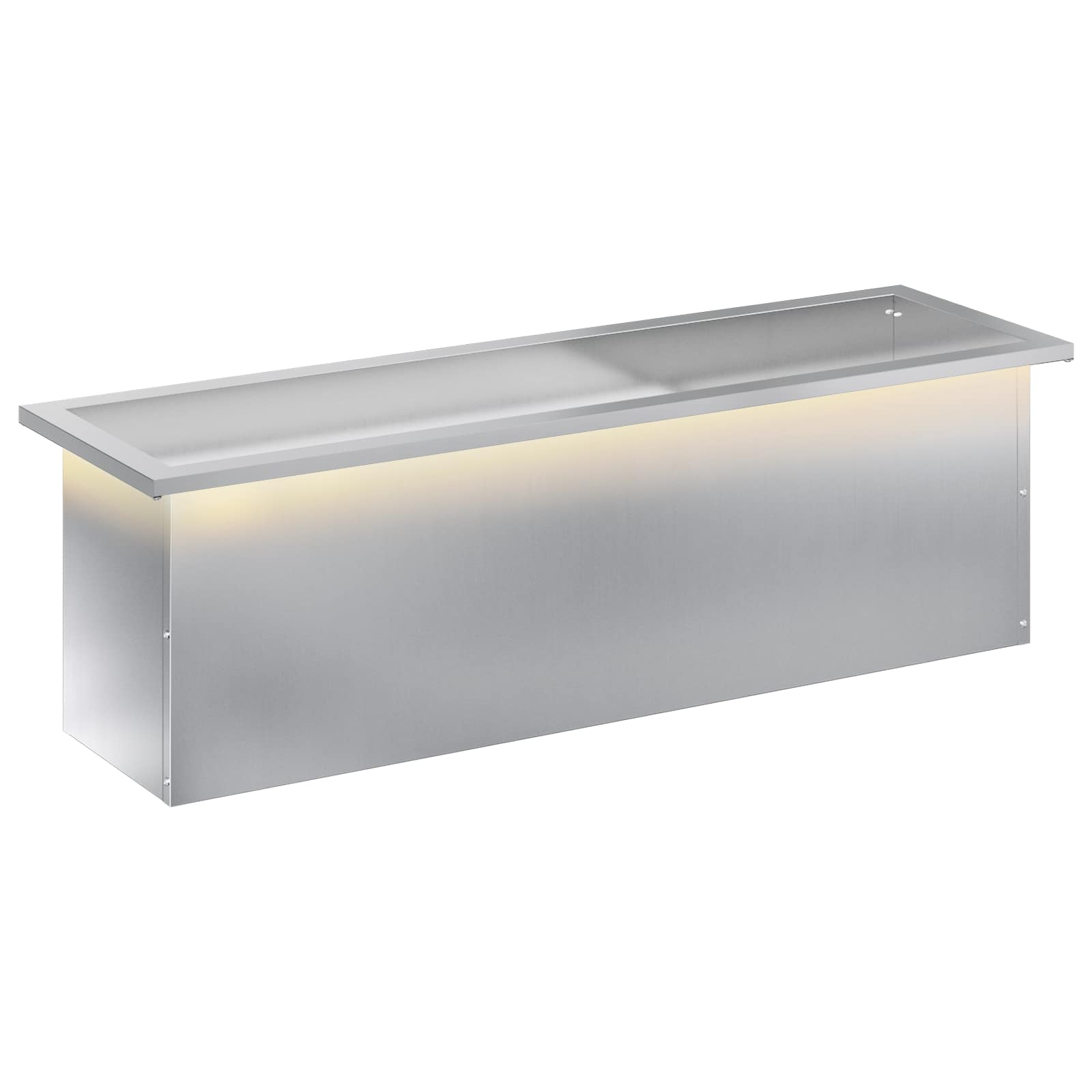 Garten-pflanzkübel Mit Led Silber 30 × 100 × 30 Cm Vidaxl