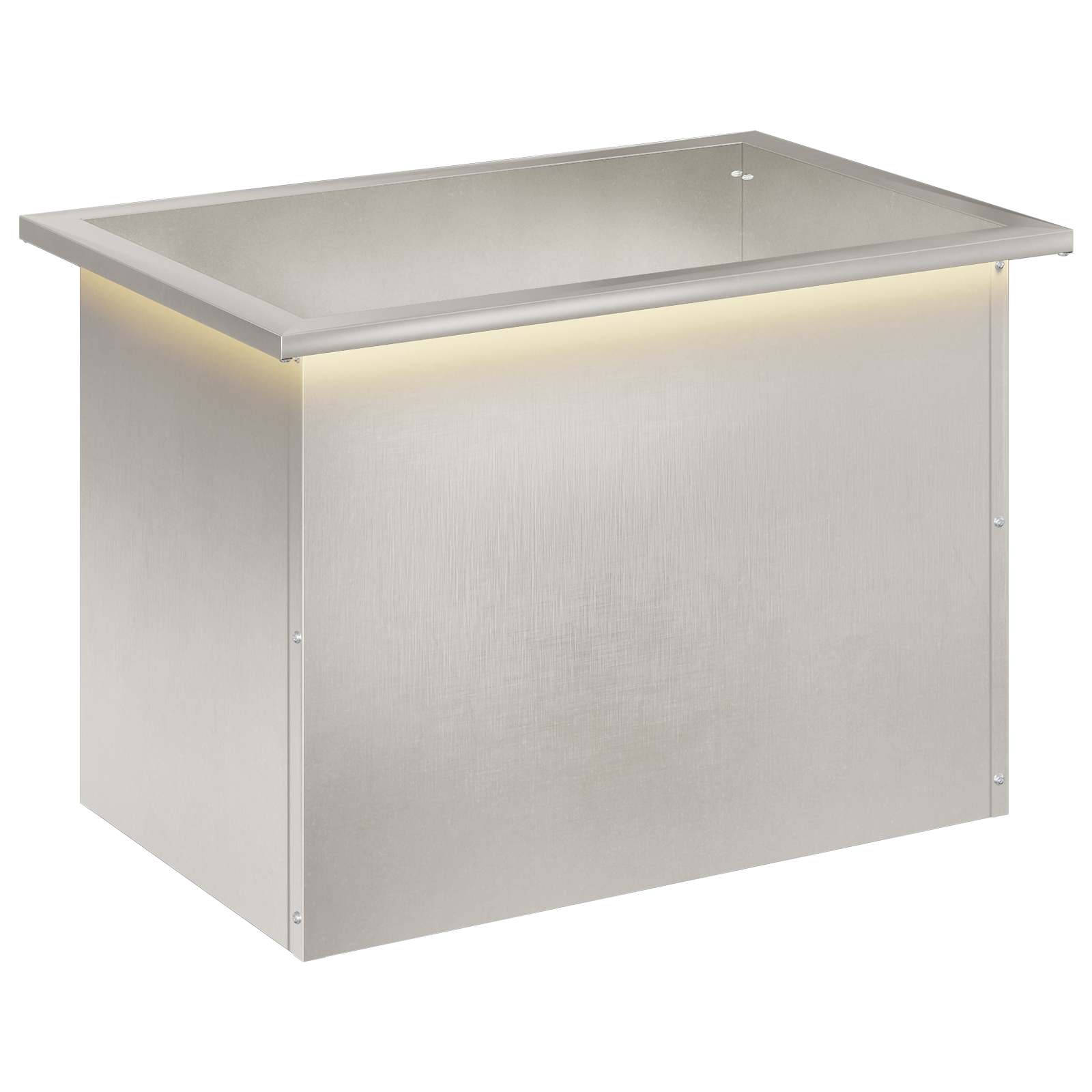 Garten-pflanzkübel Mit Led Silber 40 × 60 × 40 Cm Edelstahl Vidaxl