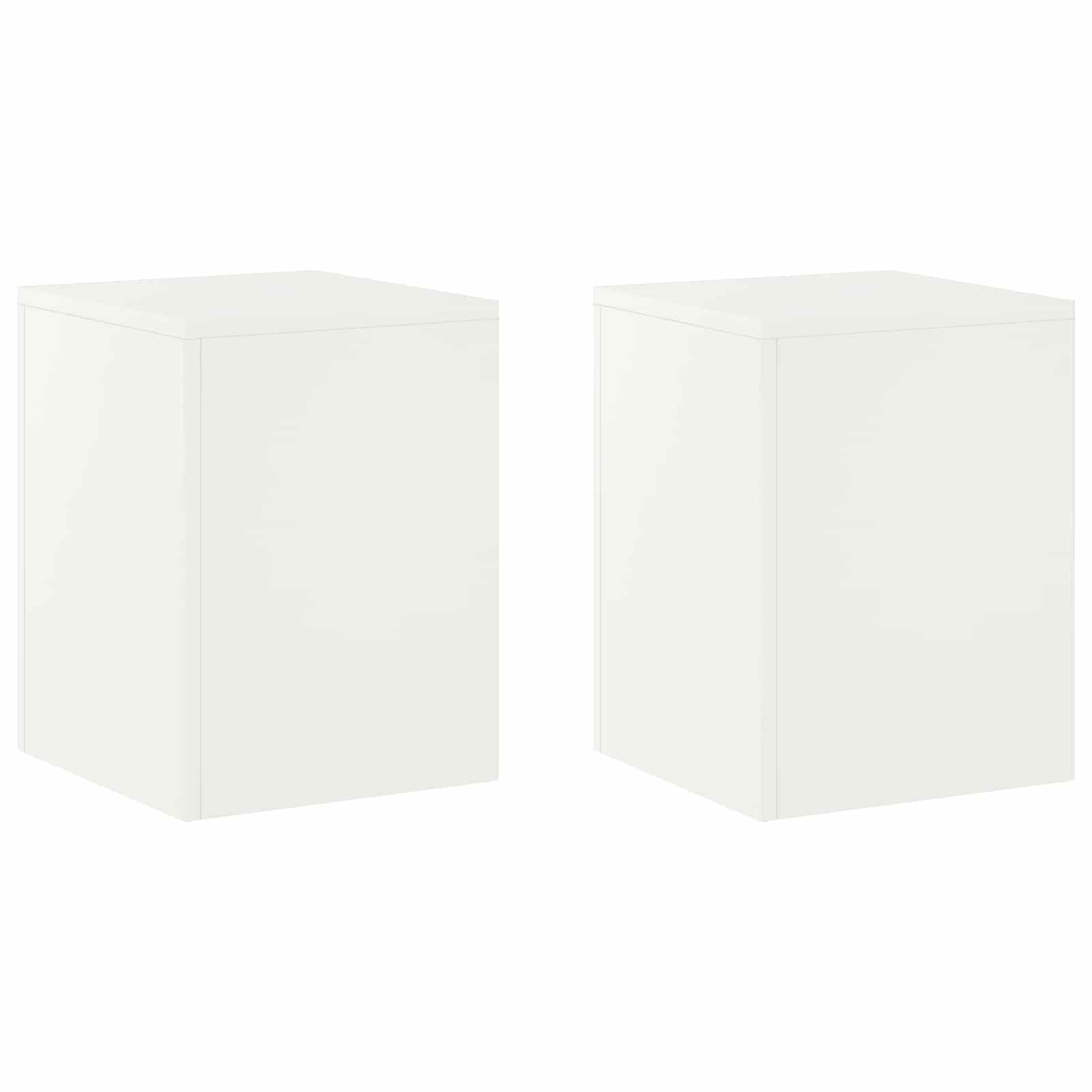 Pflanzenständer 2 Pcs Weiß 30 X 30 X 40 Cm Stahl Vidaxl