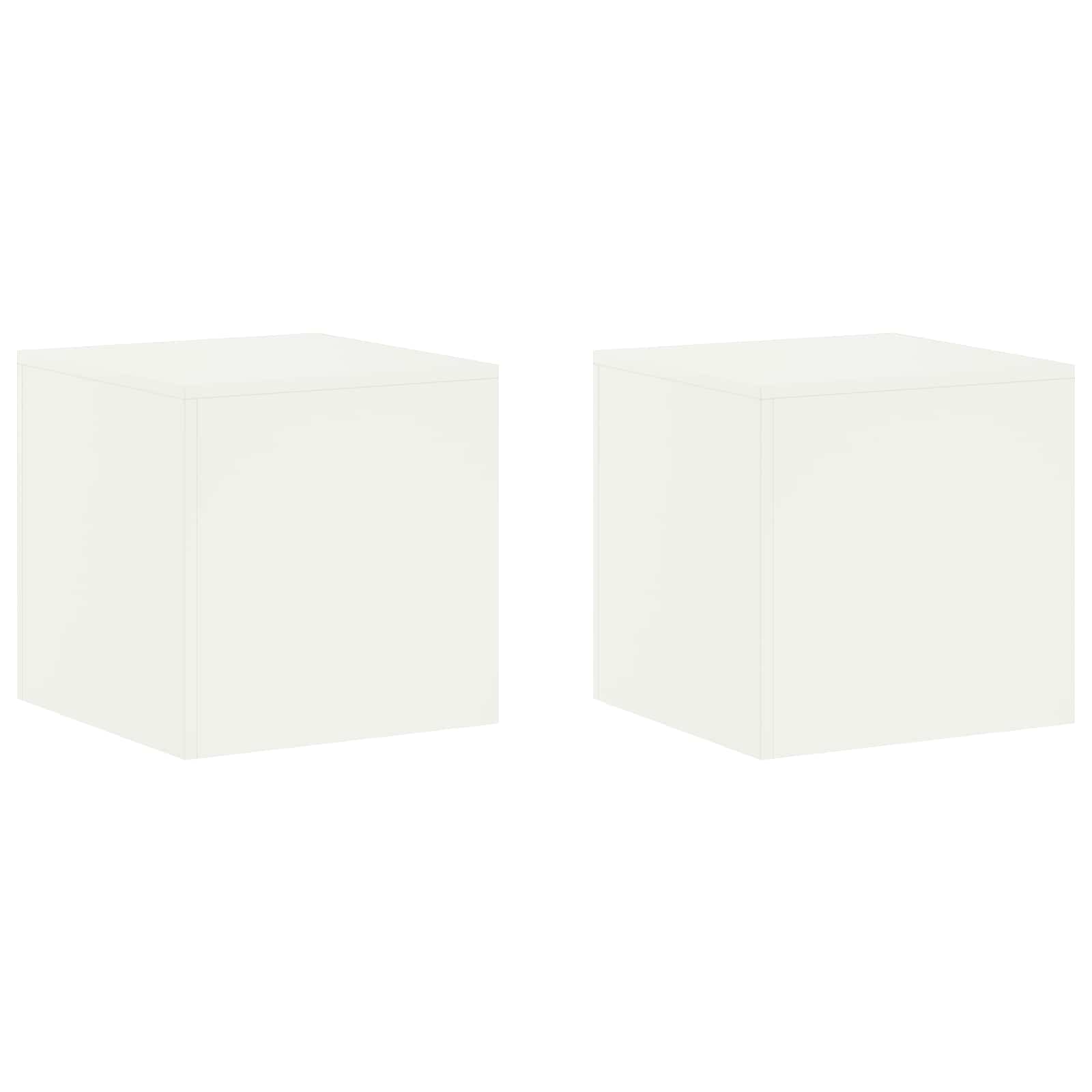 Pflanzenständer 2 Pcs Weiß 40 X 40 X 40 Cm Stahl Vidaxl