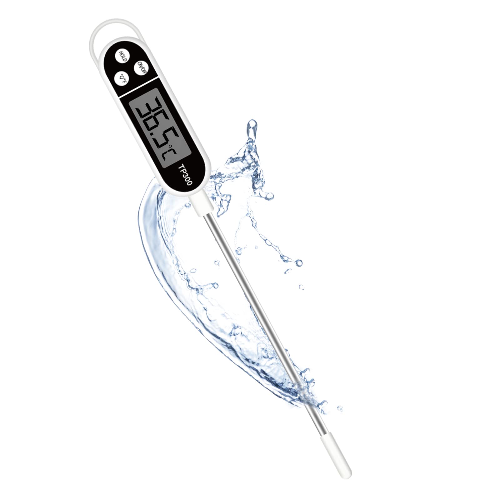 Küchenthermometer, Digitales Thermometer Mit Langer Sonde, Thermometer Für Grill Und Lebensmittel (gebäck, Fleisch, Milch)
