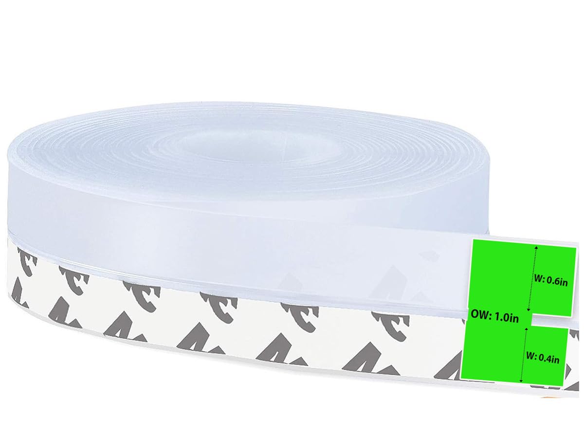 Isolierung Und Abdichtung Von Türspalten – 100% Selbstklebender, Transparenter Silikondichtungsstreifen, 25 Mm Breit, Geeignet Für Spalten Bis Zu 15 Mm.