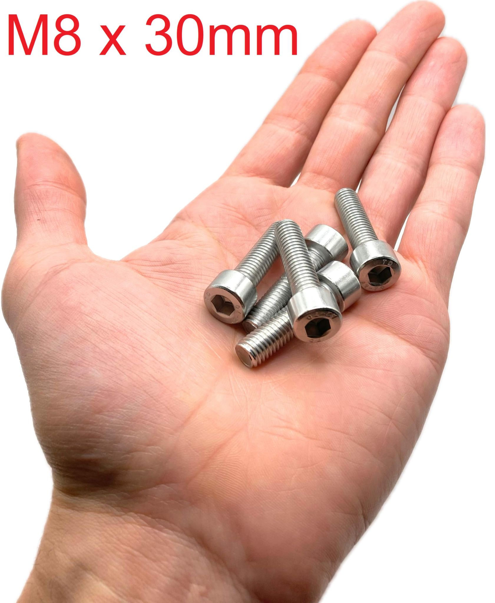 M8 X 30 Mm Innensechskantschrauben Aus Edelstahl Edelstahl A2-70 (v2a/304) Iso 4762 / Din 912: 5er-packung
