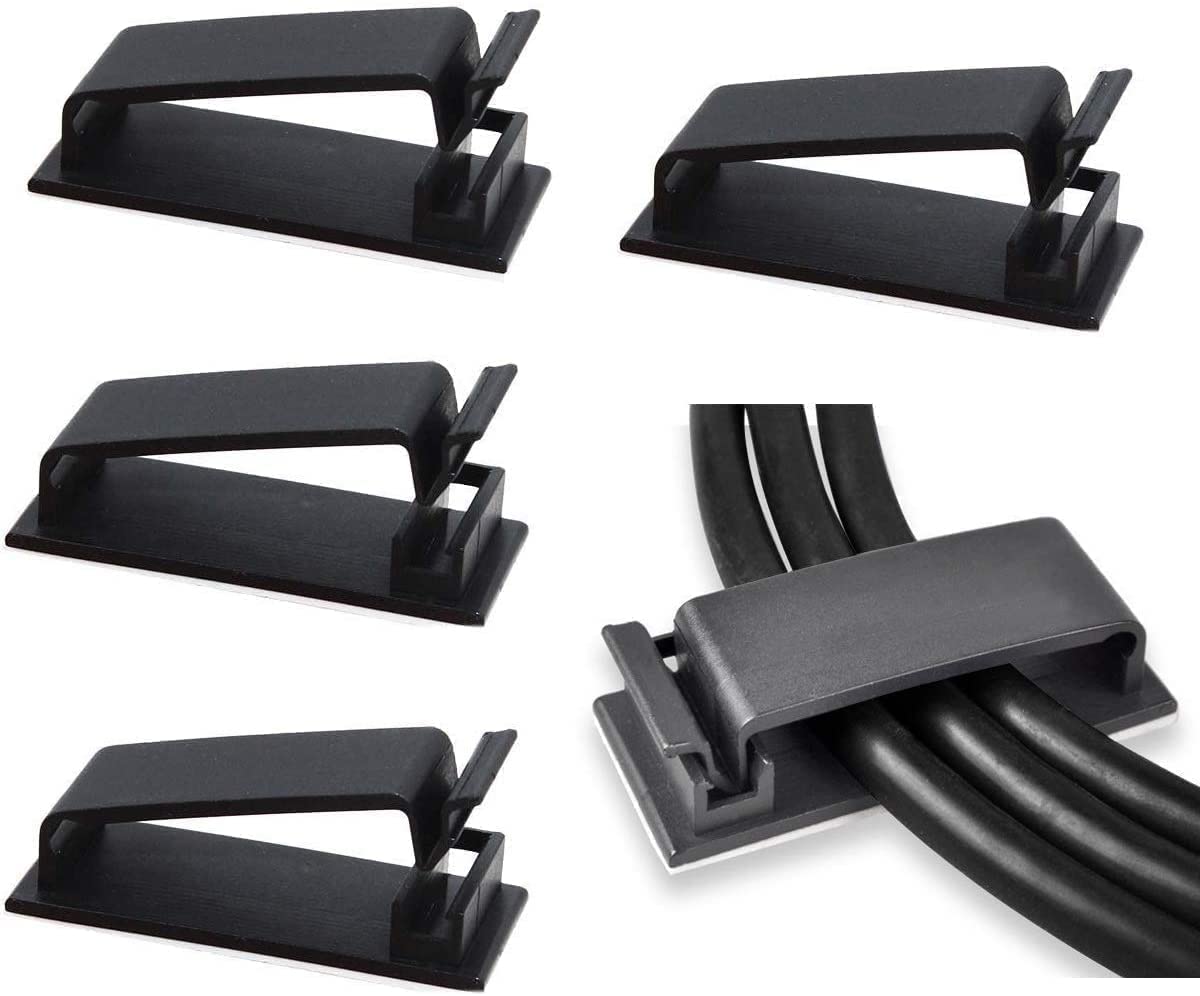 Packung Mit 50 Klebeclips Für Strom- Und Ethernet-kabel – Kabelmanagementsystem Für Fernseher, Pc, Laptop Und Büro