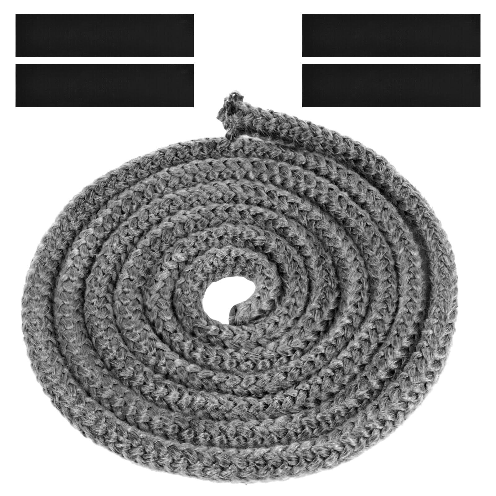 Dichtung Für Einsätze Und Öfen, 10 Mm X 3 M Glasfaserschnur Mit 4 Klebestreifen, Feuerfeste Dichtung Beständig Bis 600 °c Für Holzöfen Und Kamine