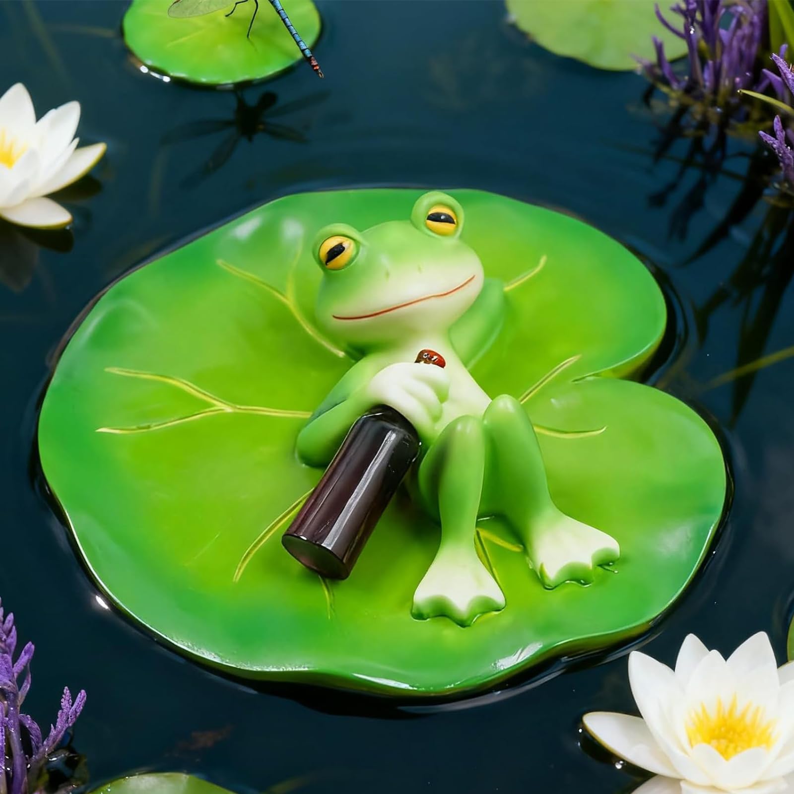Froschförmige Gartenornamente – Lustige, Schwimmende Dekorationen, Geeignet Für Gartenteiche.