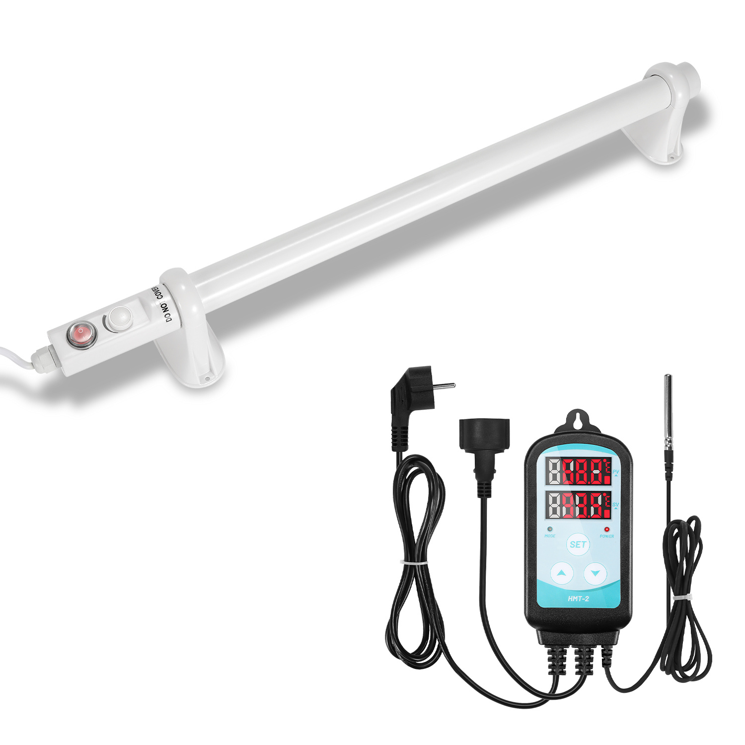 Wolketon Pflanzenheizung 90w Mit Temperaturregler, 700 Mm Heizrohr Für Gewächshaus Und Frühbeet